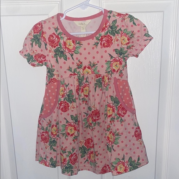 Matilda Jane Pretty in Pink Floral Polka Dot Dress size 2T - Picture 2 of 7